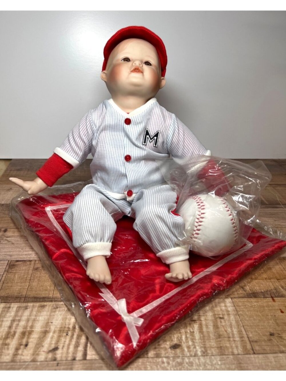 Yolanda Bello Michael Baseball Player Vintage Porcelain Boy Doll With Ball